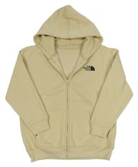 Smetanová propínací mikina s logem a kapucí - The North Face