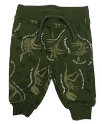 Tmavozelené tepláky s dinosaury Primark