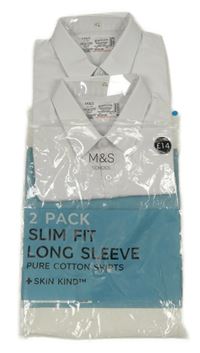 Nové - 2x bílá košile s dlouhým rukávem M&S