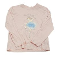 Světlerůžové pyžamové triko s baletkou Primark