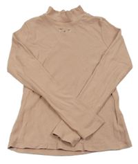 Starorůžové žebrované triko s čumákem H&M