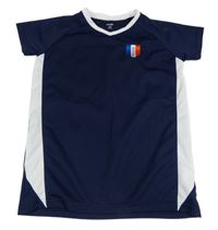 Tmavomodré sportovní funkční tričko s číslem kiabi