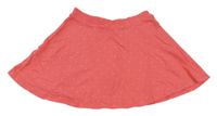 Korálová puntíkatá kolová sukně H&M