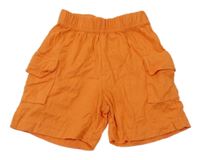 Oranžové kraťasy s kapsami 