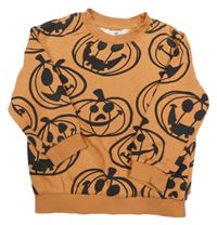 Oranžovo-černá mikina s dýněmi H&M