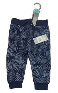 Tmavomodré tepláky s listy zn. Primark