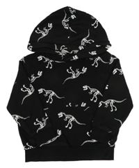 Černá mikina s diny a kapucí H&M