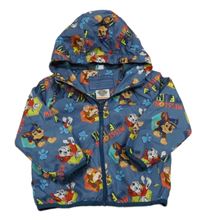 Šedomodrá šusťáková jarní bunda s kapucí - Tlapková Patrola Nickelodeon