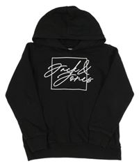 Černá mikina s nápisem a kapucí Jack & Jones