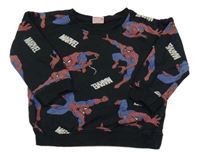 Černá mikina se Spidermany Marvel