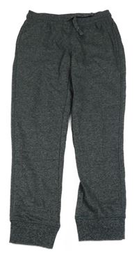 Tmavošedé melírované tepláky 