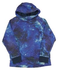 Modrá galaxy mikina s kapucí Next