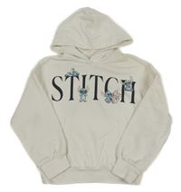 Bílá mikina se Stitchem a Angel a kapucí C&A