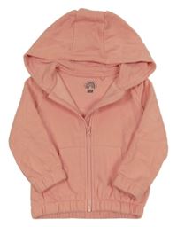 Růžová propínací mikina s kapucí F&F