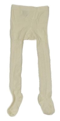 Smetanové vzorované punčocháče H&M