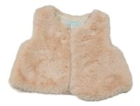 Světlerůžová kožešinová podšitá vesta Obaibi