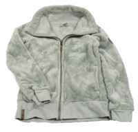 Světlešedá propínací zateplená mikina s límcem Yigga