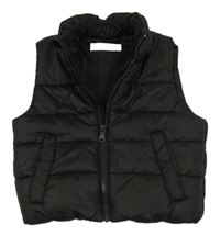 Černá šusťáková zateplená vesta H&M