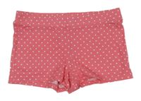 Růžové puntíkaté bavlněné kraťasy H&M