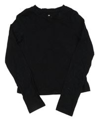 Černé crop triko H&M