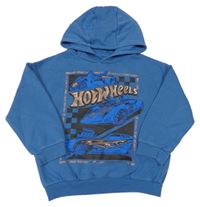 Modrá mikina s auty a kapucí - Hotwheels