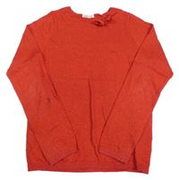Červený třpytivý svetr s 3D mašlí H&M