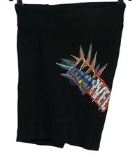 Dámské černé elastické kraťasy s nápisem Marvel 