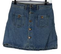 Dámská světlemodrá riflová propínací sukně New Look 