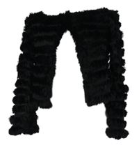 Dámské černé chlupaté svetrové bolerko Toy G 