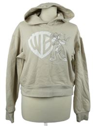 Dámská béžová crop mikna s Bugs Bunnym a kapucí Beloved 