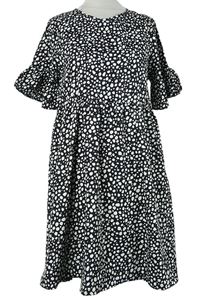 Dámské černo-bílé vzorované šaty Boohoo 