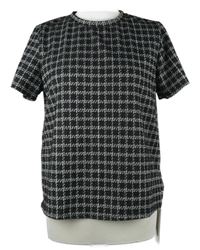 Nové - Dámská černo-bílá kostkovaná halenka Dazy