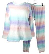 Dámské duhové plyšové pyžamo 