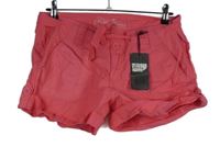 Nové - Dámské růžové plátěné kraťasy New Look 