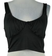 Dámský černý crop milkmaid top H&M