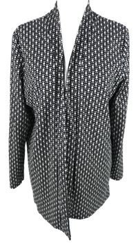 Dámský černo-bílý vzorovaný cardigán H&M