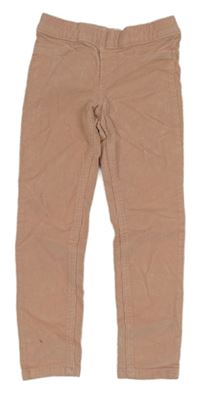 Světlerůžové elastické manšestráky H&M