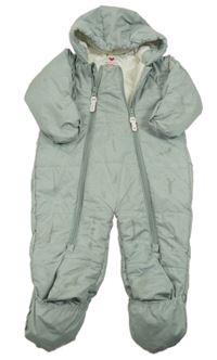 Světlezelená šusťáková zimní kombinéza s kapucí Reima