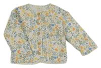 Bílá květinová zateplená bunda F&F