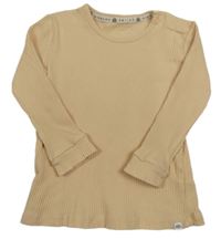 Béžové žebrované triko George