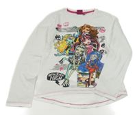 Bílé triko s Monster high 