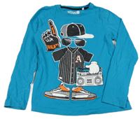 Azurové triko s panáčkem C&A