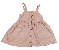 Růžové riflové propínací šaty Denim Co.