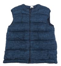 Tmavomodrá melírovaná pletená zateplená vesta LC Waikiki