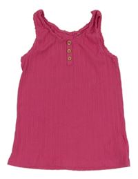 Tmavorůžový top s knoflíčky 