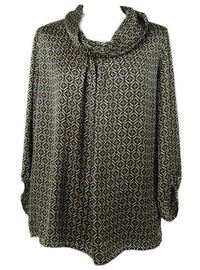 Dámská černá saténová halenka se vzorem a límcem Betty Barclay