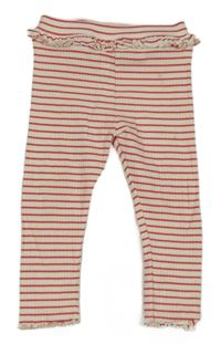Bílo-červené pruhované legíny M&S