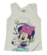 Bílý top s Minnie Disney