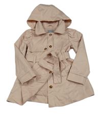 Světlerůžový šusťákový jarní kabát s páskem Tahari