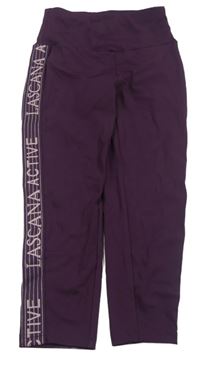 Lilkové sportovní legíny s nápisy 